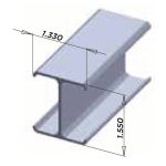 1-1/2” Aluminum “I” Insert