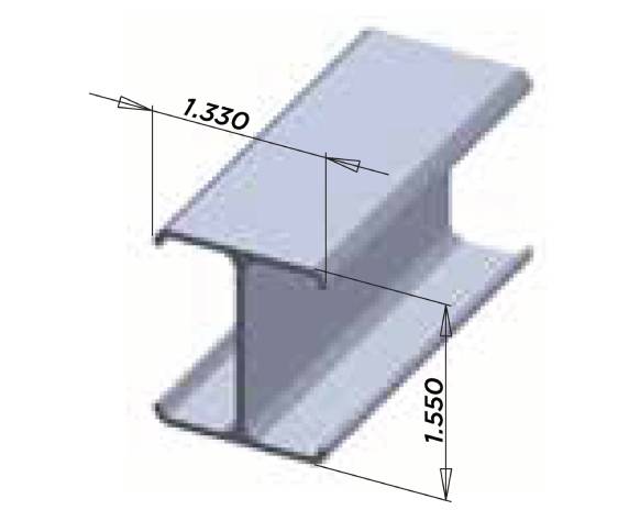 1-1/2” Aluminum “I” Insert