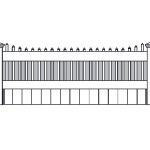 Privacy Fence – Ornate – Angle Cut Picket Top