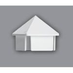 Sharp Picket Cap 1-1/2” PVC 1.5” x 1.5” x 1.40” H