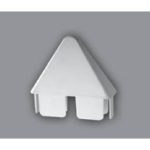 Spade Picket Cap 7/8” x 3” PVC 7/8” W x 3” L x 2.02” H